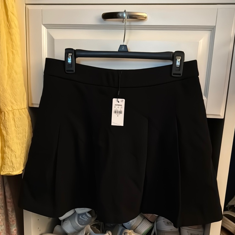 NEW! Express Black Pleated Mini Skort
